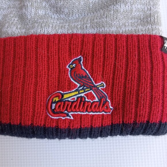 '47 Brand MLB St. Louis Cardinals STL Pom Cuff Beanie One Size Unisex Cap NWOT - Picture 2 of 4